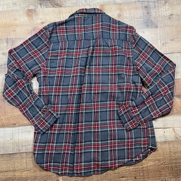 Woolrich Gray & Red Flannel Shirt size Large - Picture 2 of 4